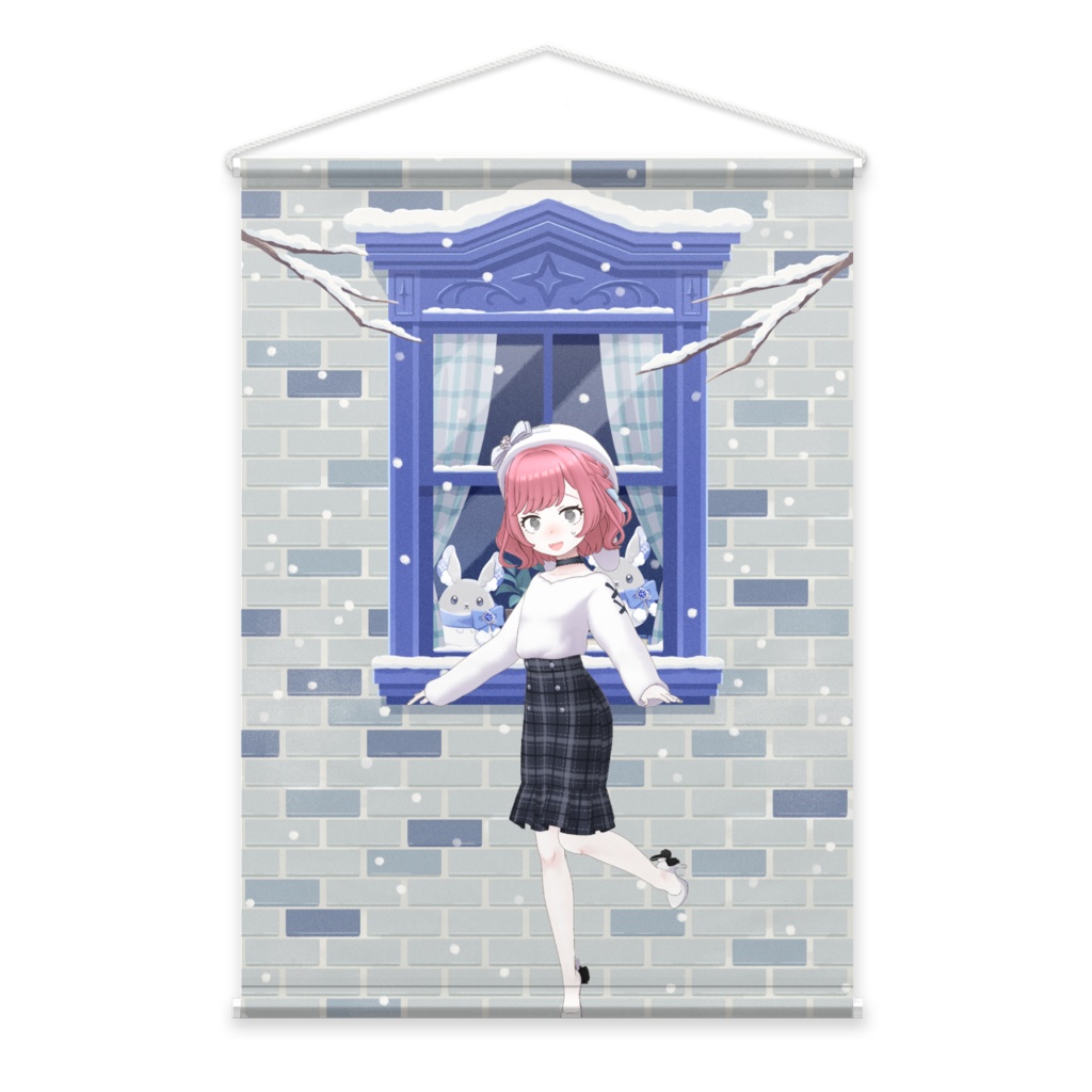 【ぬまえもん】12月冬コーデ-タペストリー-G0341