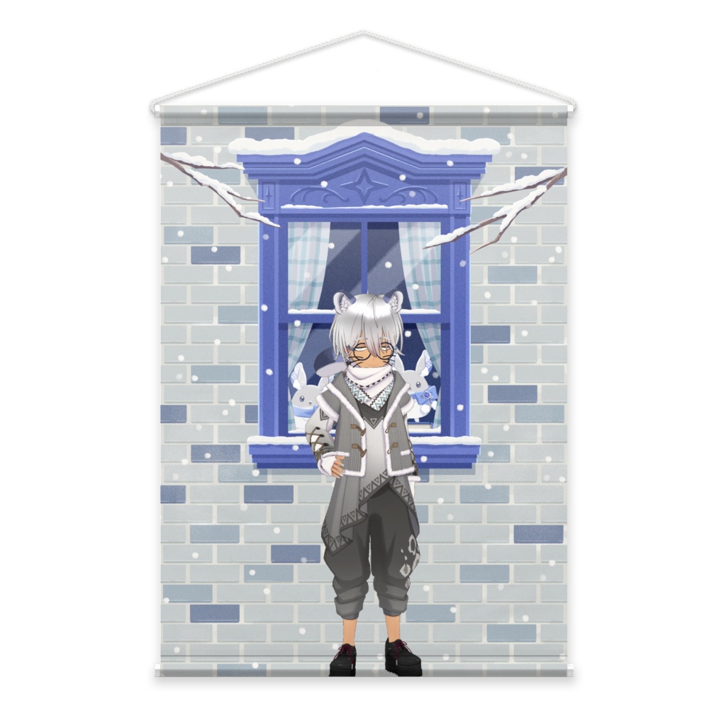 【はいはい】12月冬コーデ-タペストリー-G0361