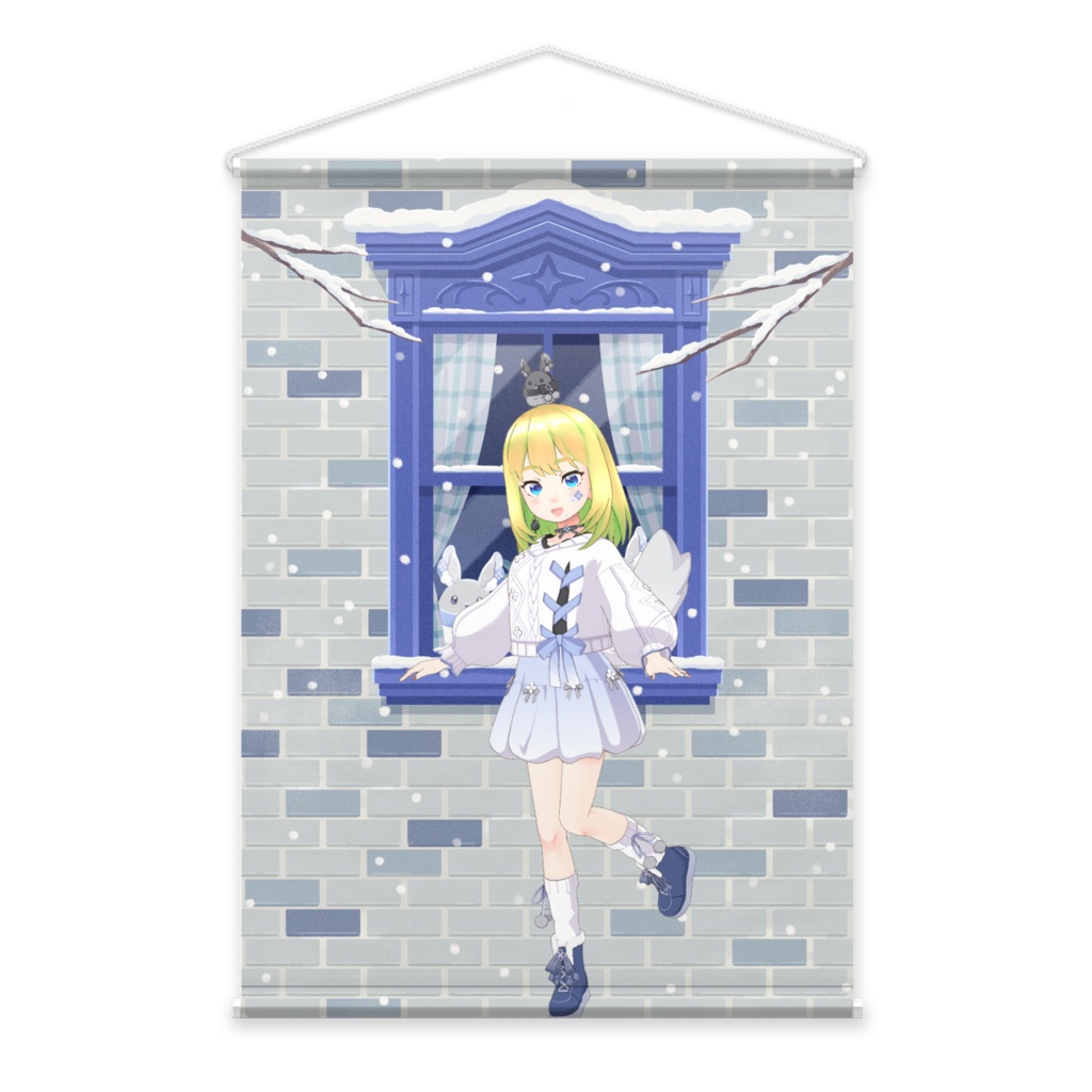 【ばぁむくーへん】12月冬コーデ-タペストリー-G0360