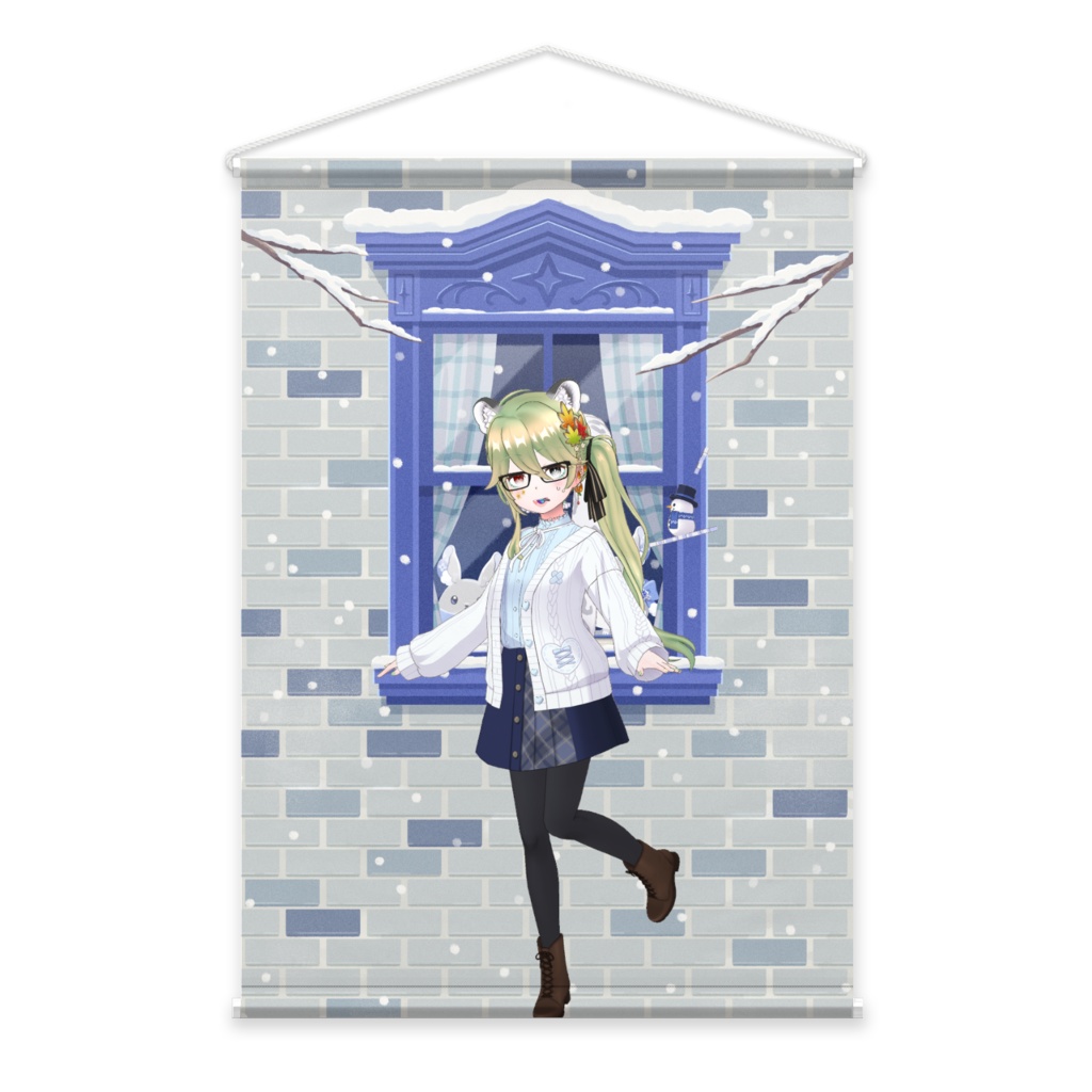 【はろぃ｡りものょ】12月冬コーデ-タペストリー-G0376