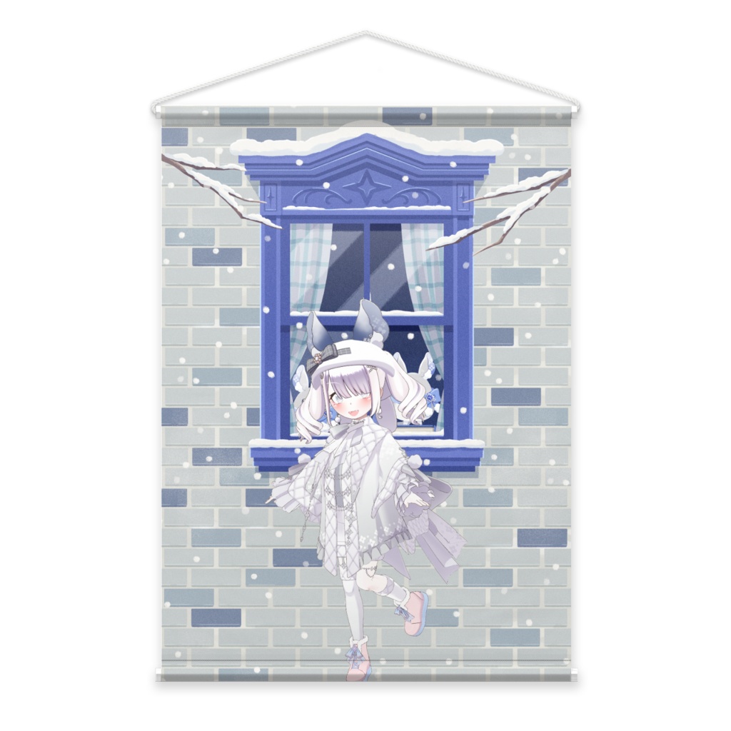 【ぴきちゃん】12月冬コーデ-タペストリー-G0382