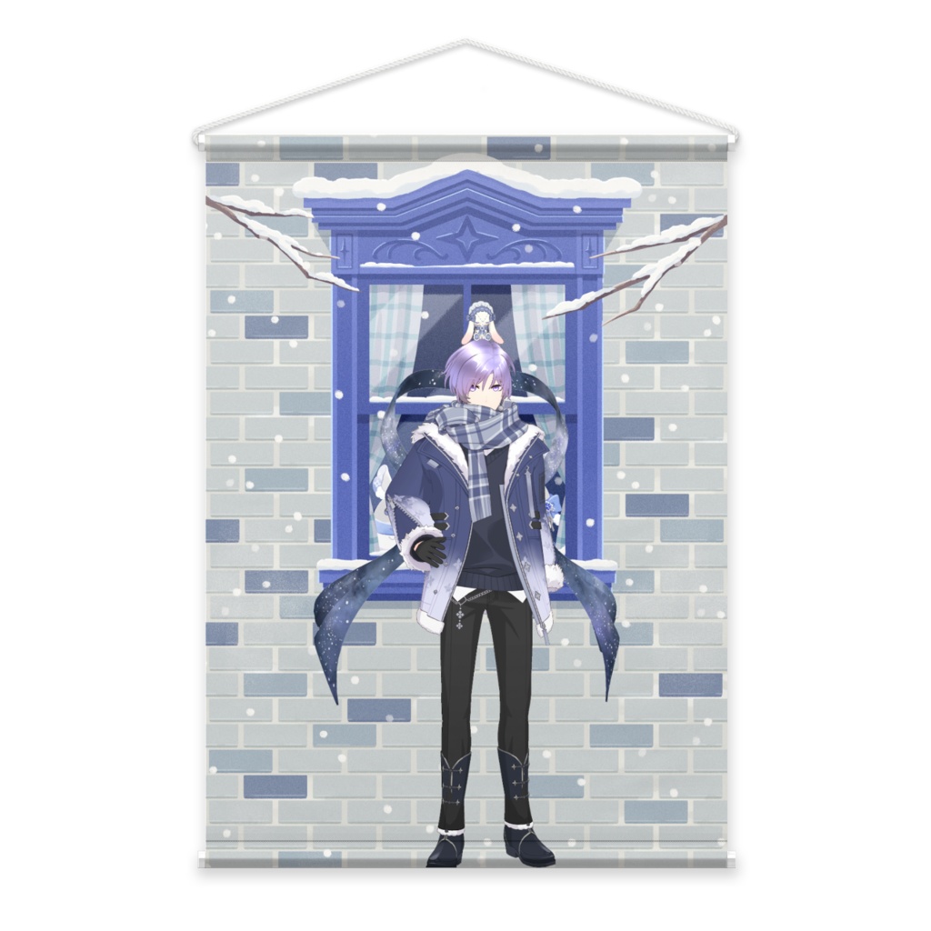 【ぴろ皇帝】12月冬コーデ-タペストリー-G0008