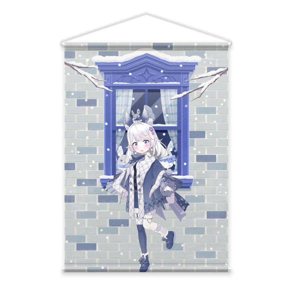 【ぷーちるみん】12月冬コーデ-タペストリー-G0393