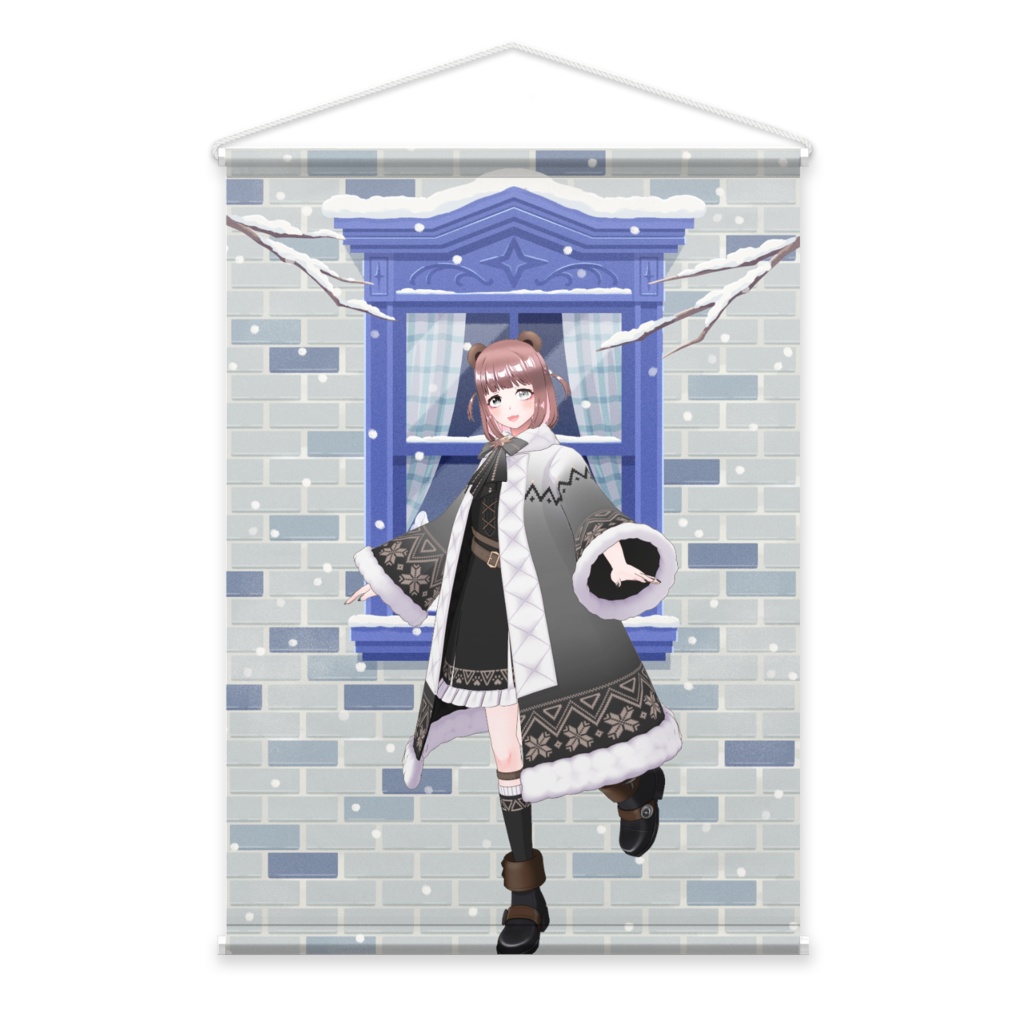 【ぽっぷ】12月冬コーデ-タペストリー-G0412