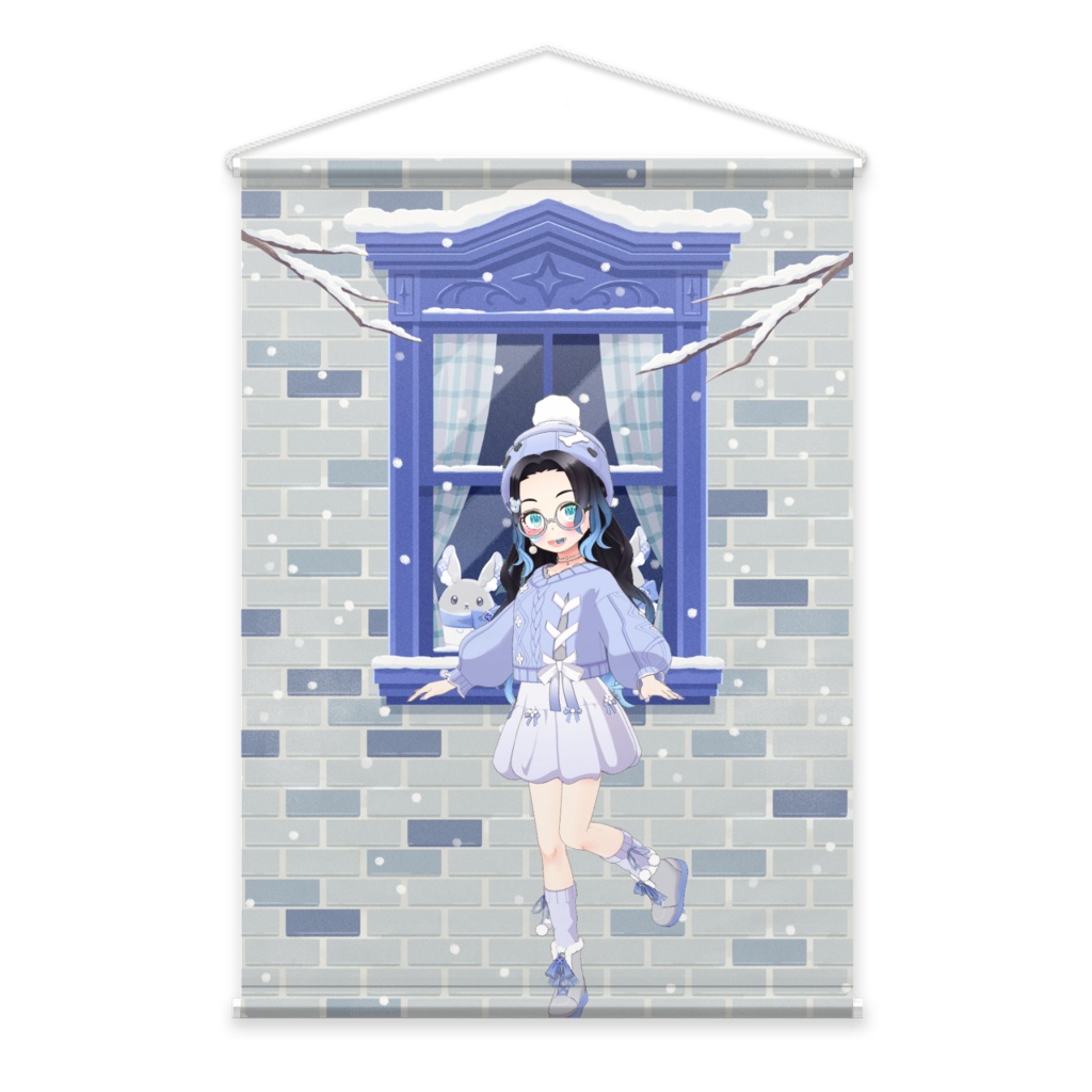 【ぽよ】12月冬コーデ-タペストリー-G0414