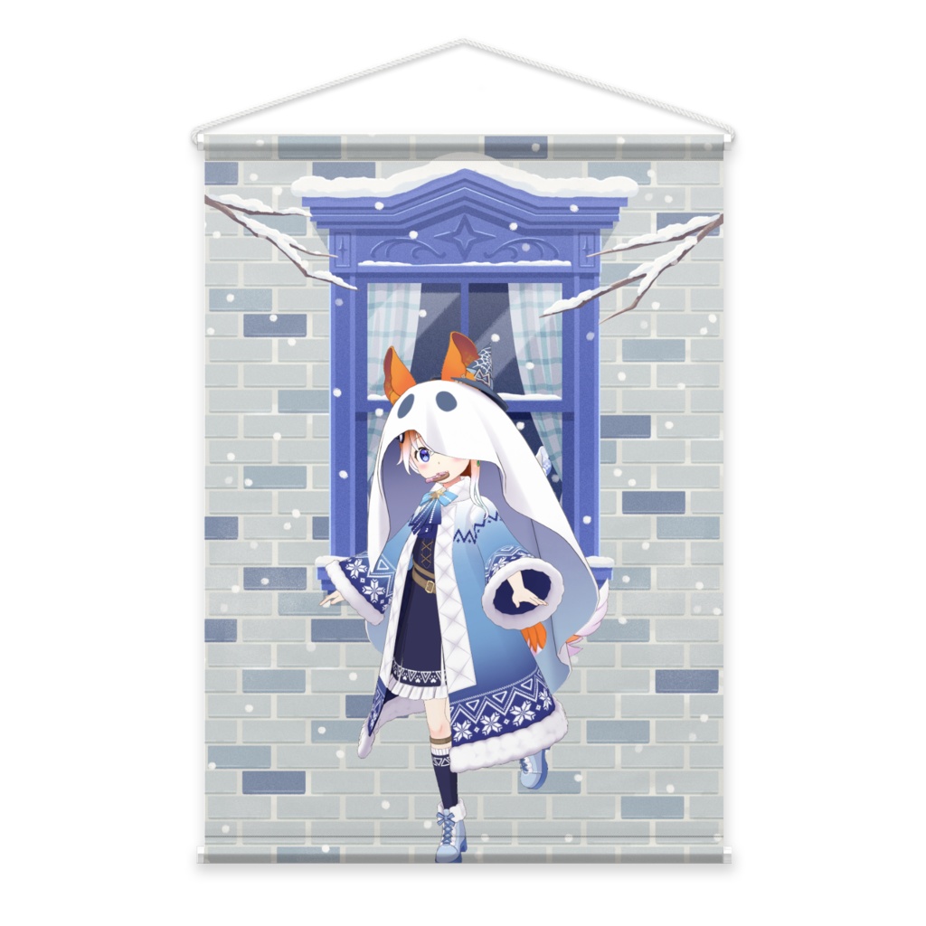 【みかん】12月冬コーデ-タペストリー-G0445