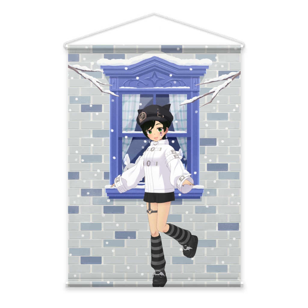 【みどち】12月冬コーデ-タペストリー-G0456