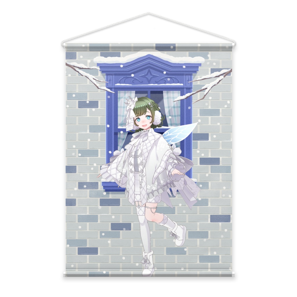 【めば】12月冬コーデ-タペストリー-G0479