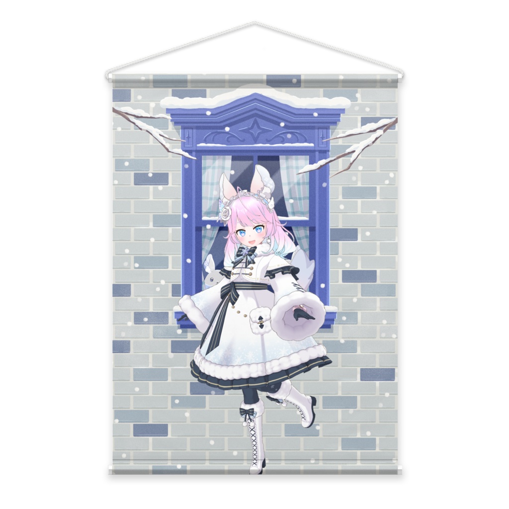 【ももころん】12月冬コーデ-タペストリー-G0489