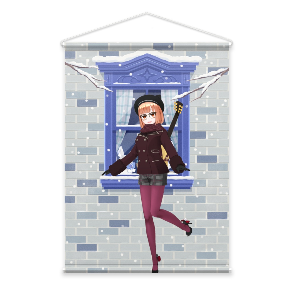 【ゆらぎかなこ】12月冬コーデ-タペストリー-G0514