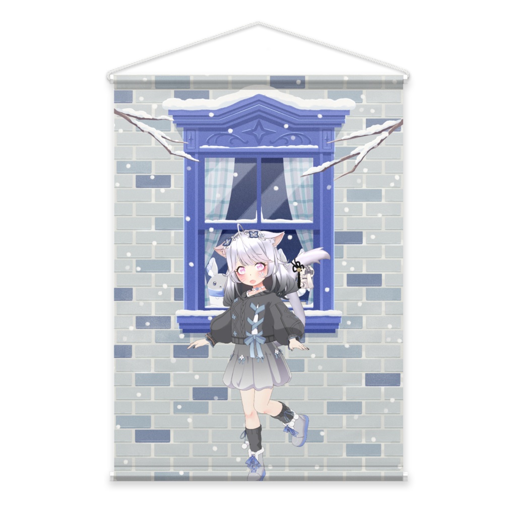 【よっちゃん】12月冬コーデ-タペストリー-G0521