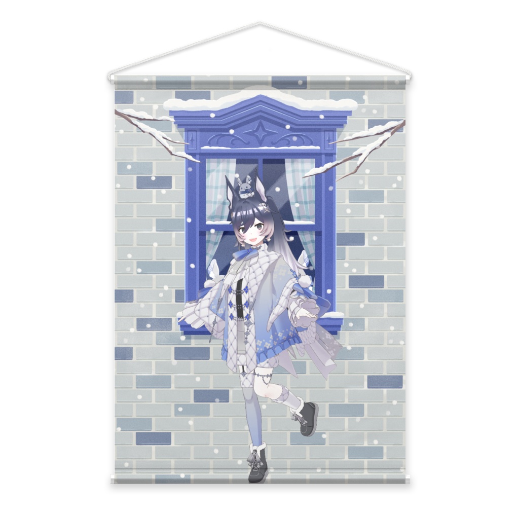 【よな】12月冬コーデ-タペストリー-G0522