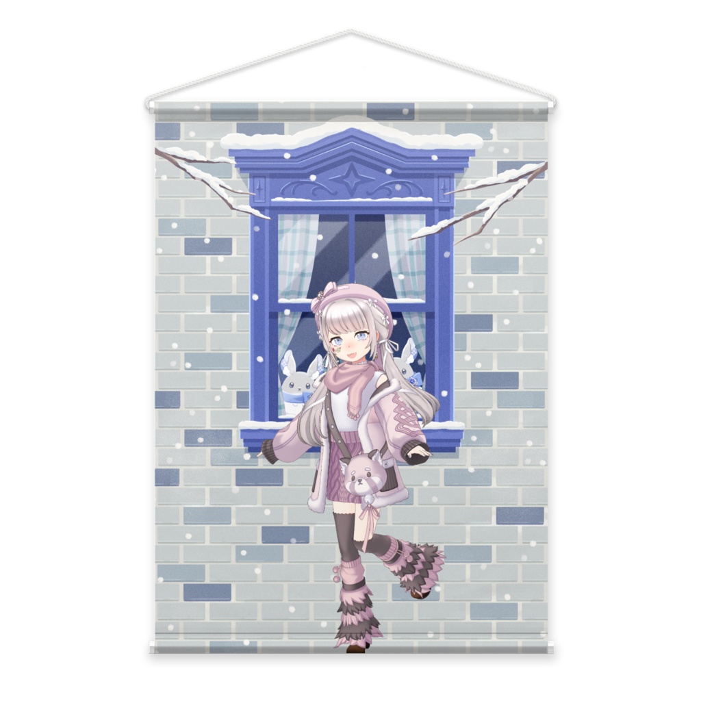 【らい】12月冬コーデ-タペストリー-G0523