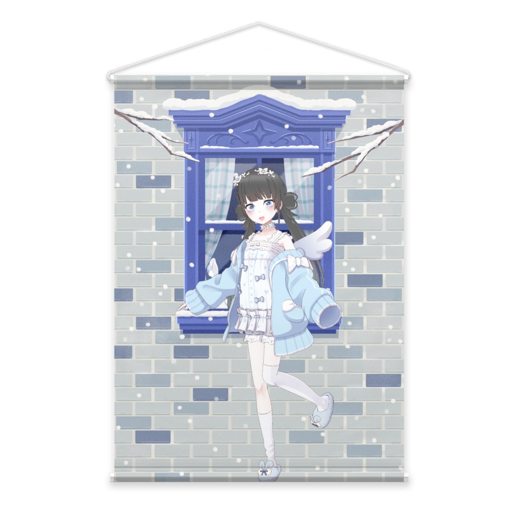 【りいな】12月冬コーデ-タペストリー-G0536