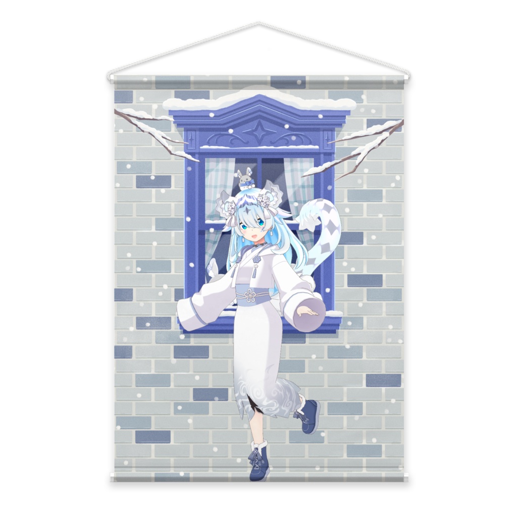 【るかちゃん】12月冬コーデ-タペストリー-G0544