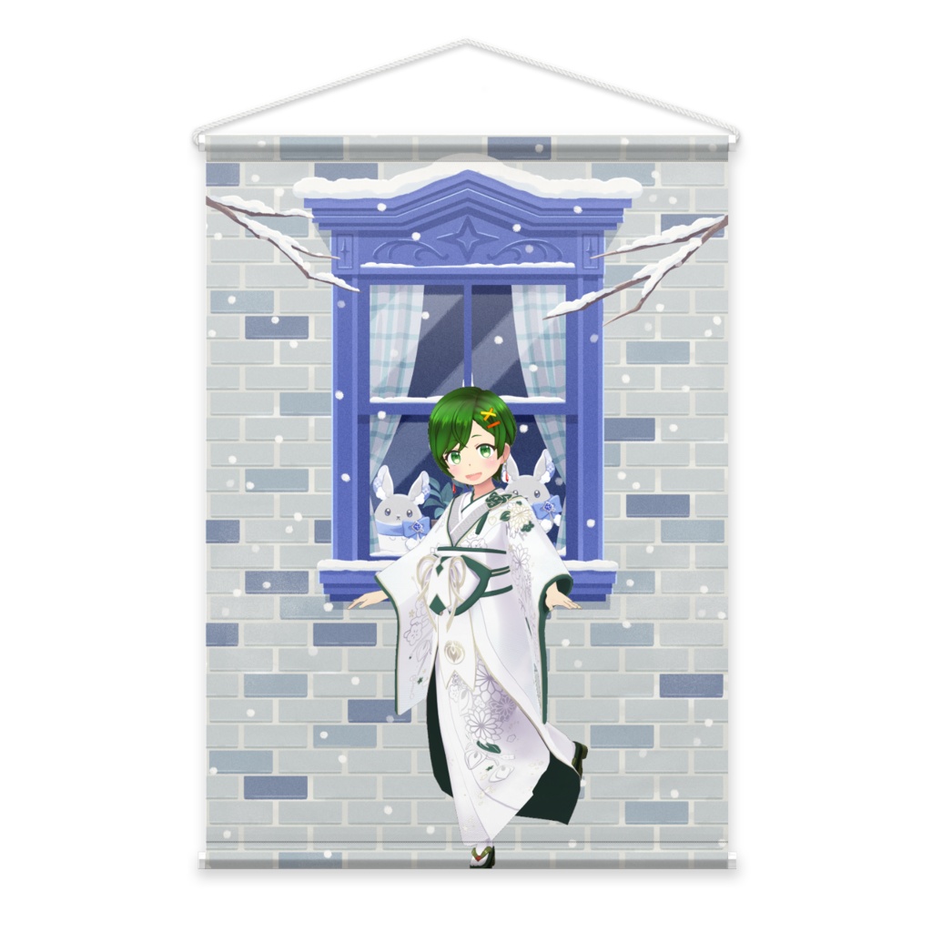 【わかば】12月冬コーデ-タペストリー-G0561