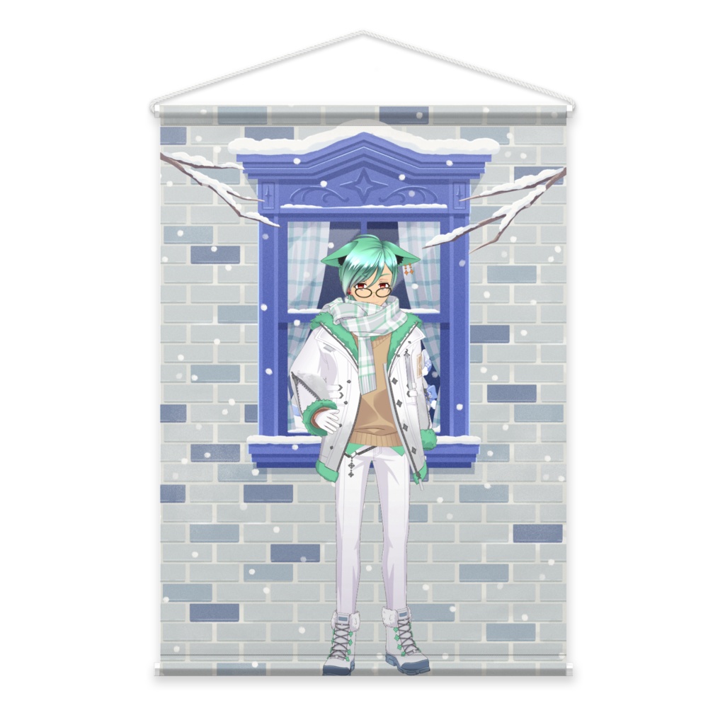 【オタンアキラ】12月冬コーデ-タペストリー-G0130