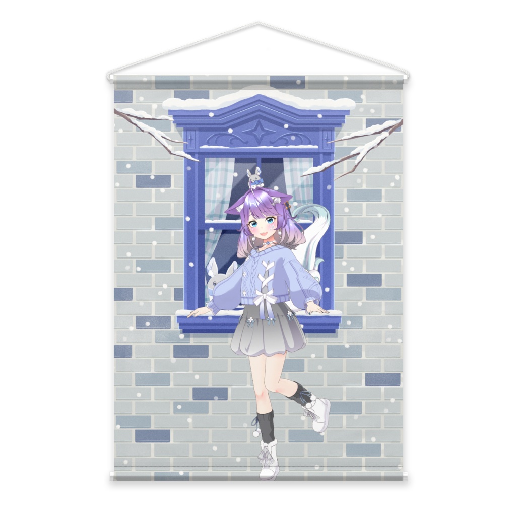 【カイコ】12月冬コーデ-タペストリー-G0139