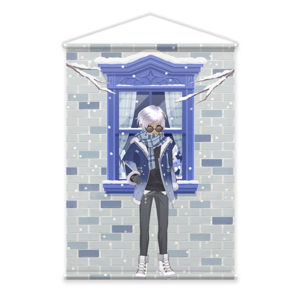 【クル武士】12月冬コーデ-タペストリー-G0177