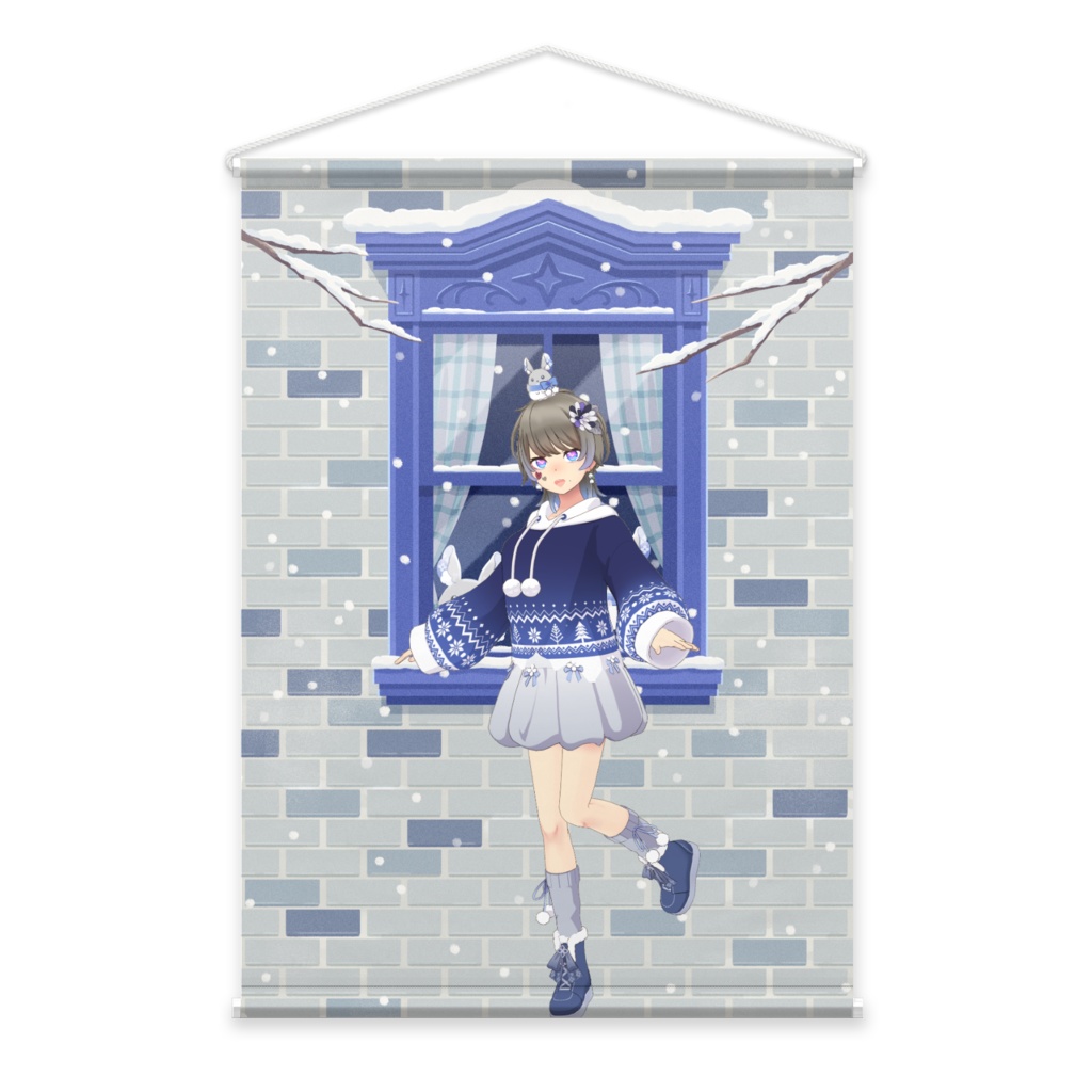 【シフォン】12月冬コーデ-タペストリー-G0221