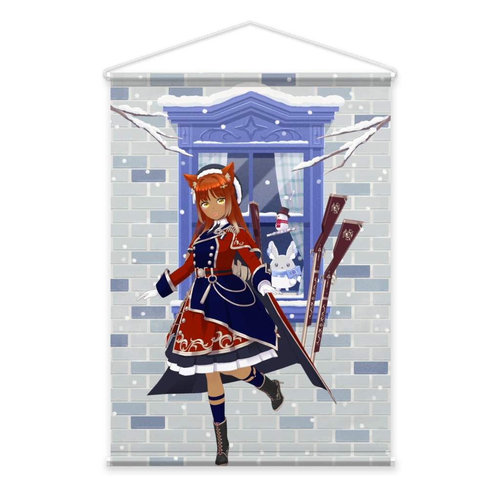 【ジニ】12月冬コーデ-タペストリー-G0219