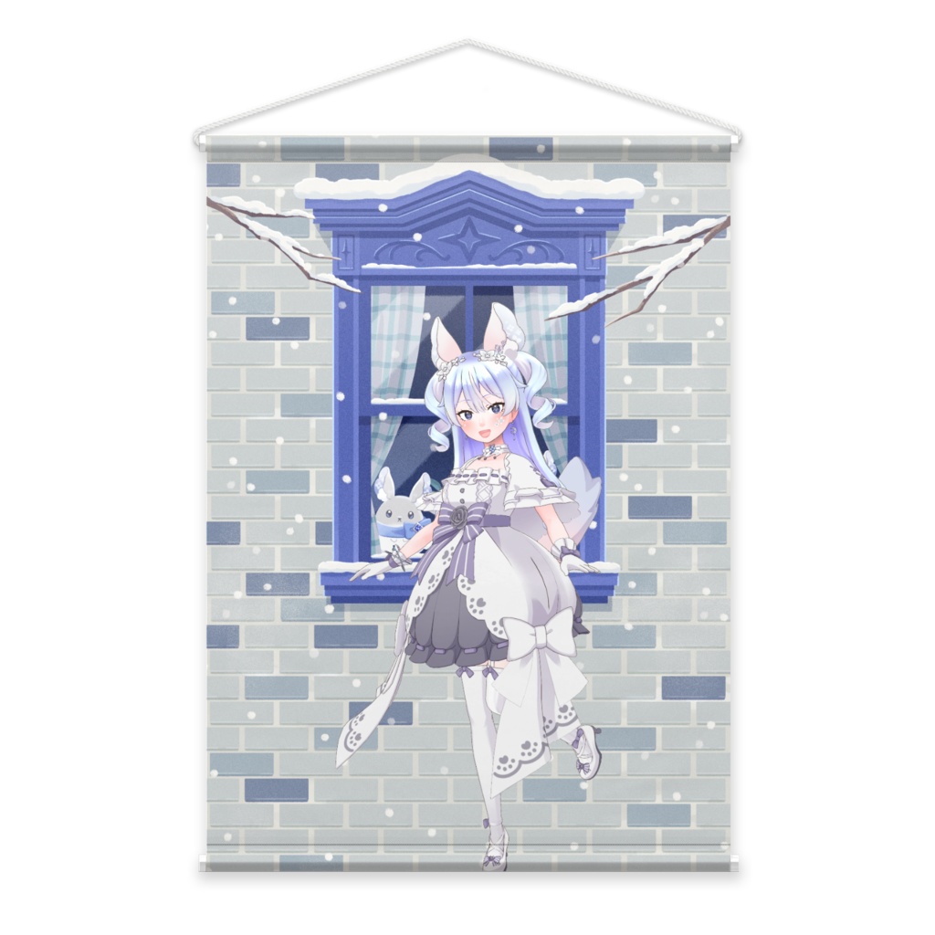 【ニャローテ大好きっ子】12月冬コーデ-タペストリー-G0338