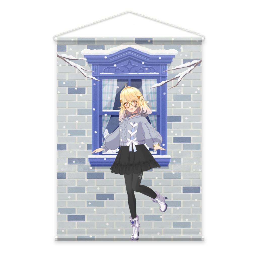 【ポテト】12月冬コーデ-タペストリー-G0413