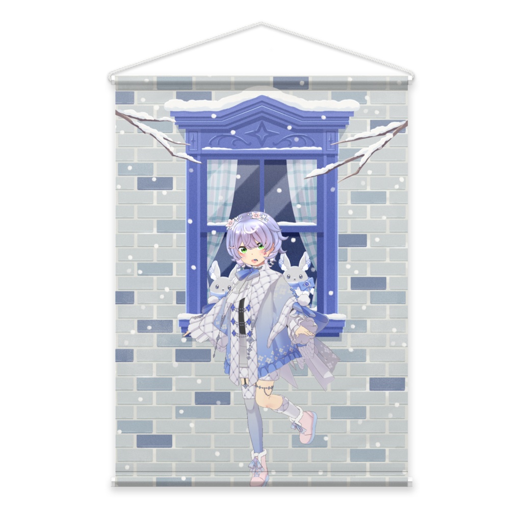 【マル】12月冬コーデ-タペストリー-G0434