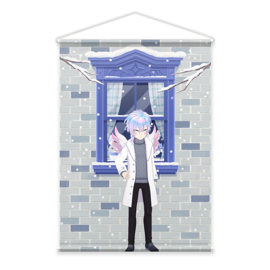 【ミント】12月冬コーデ-タペストリー-G0472