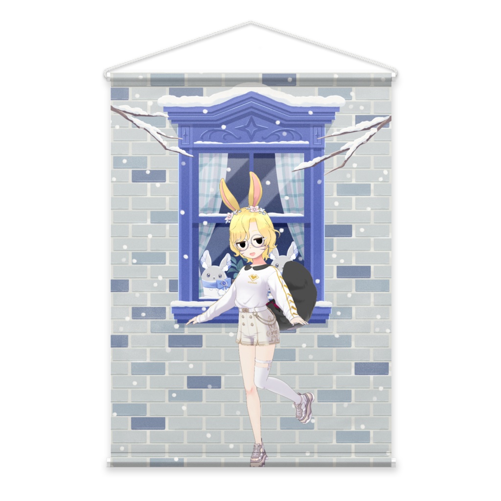 【メグ】12月冬コーデ-タペストリー-G0478