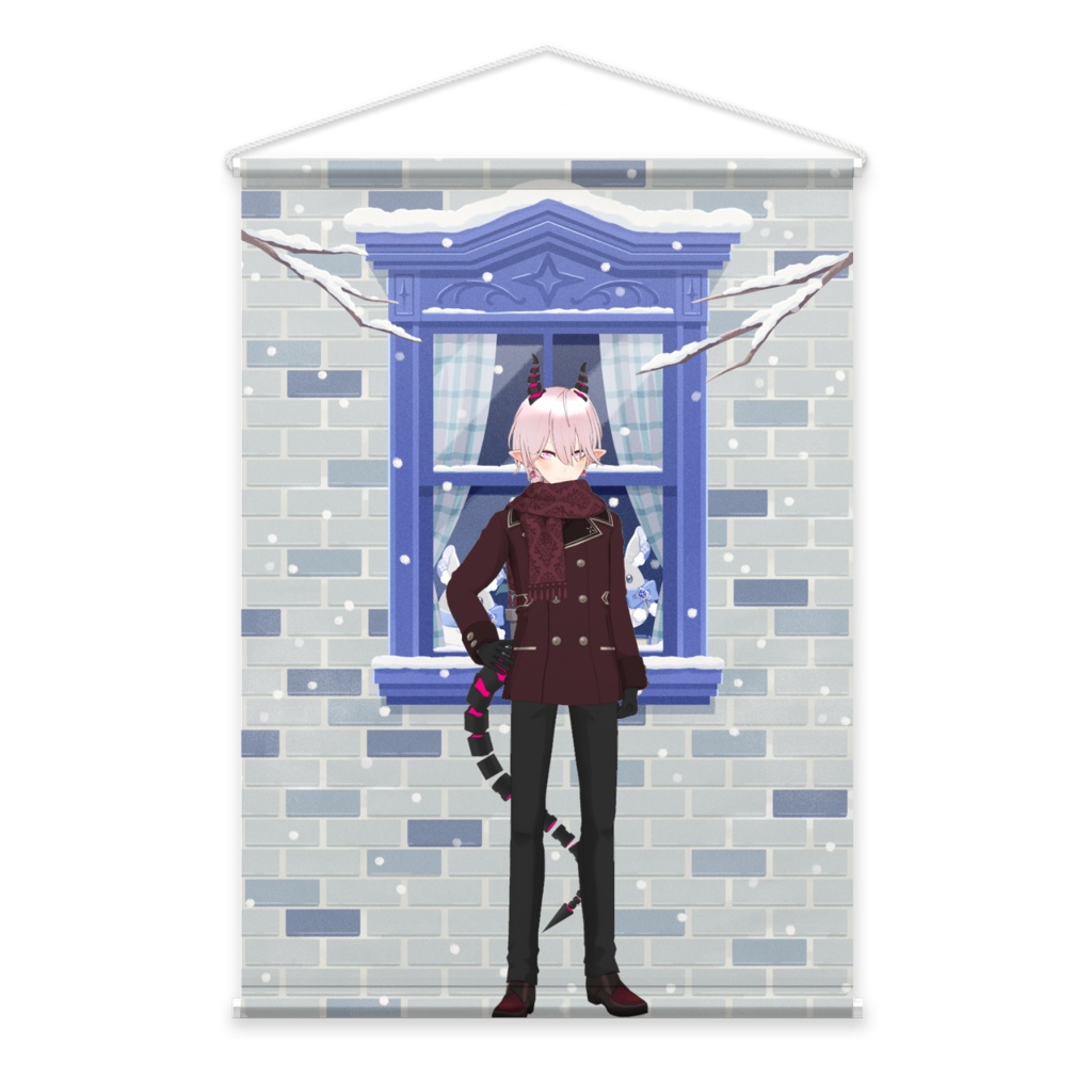 【メーテルリンク】12月冬コーデ-タペストリー-G0477