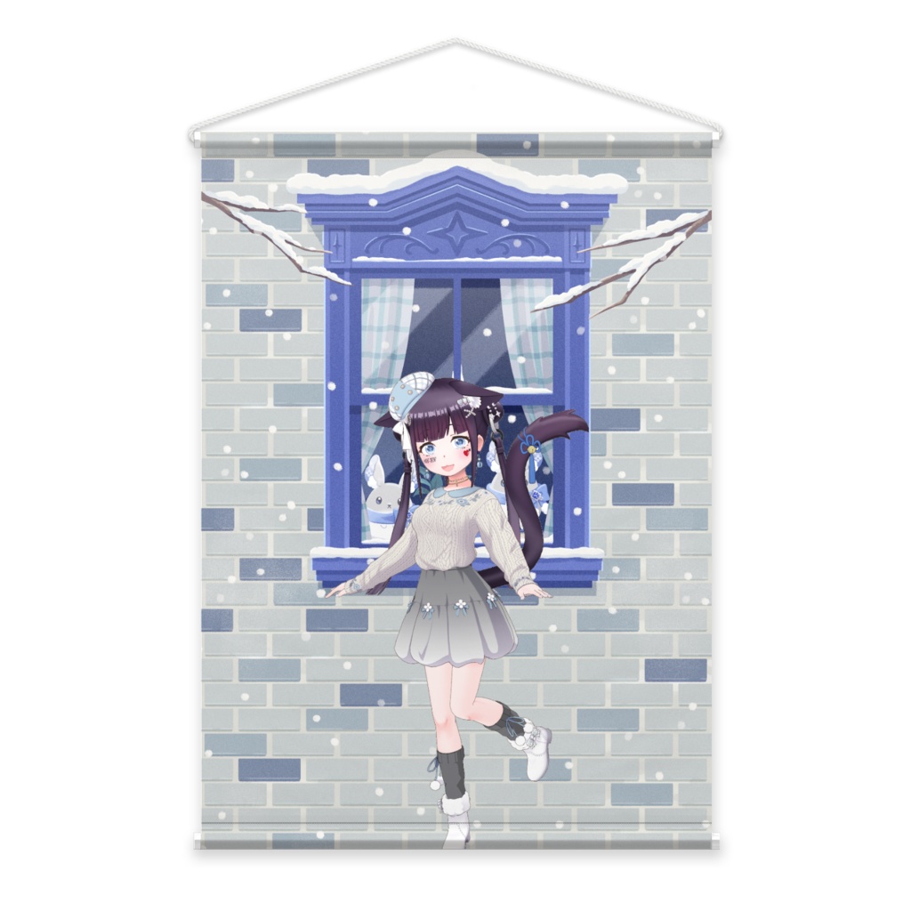 【ヤタツキ】12月冬コーデ-タペストリー-G0493