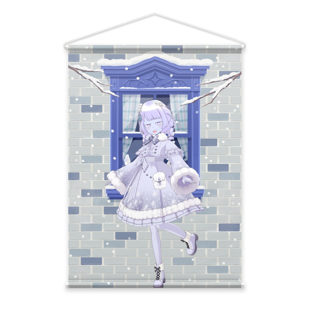 【ロクシー】12月冬コーデ-タペストリー-G0552