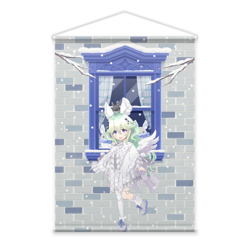 【七海　海月】12月冬コーデ-タペストリー-G0767