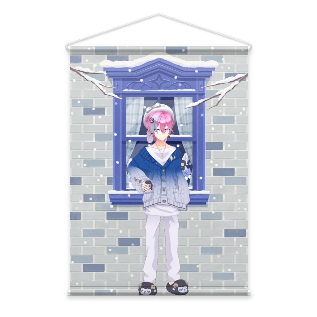 【三神たぴ】12月冬コーデ-タペストリー-G0741