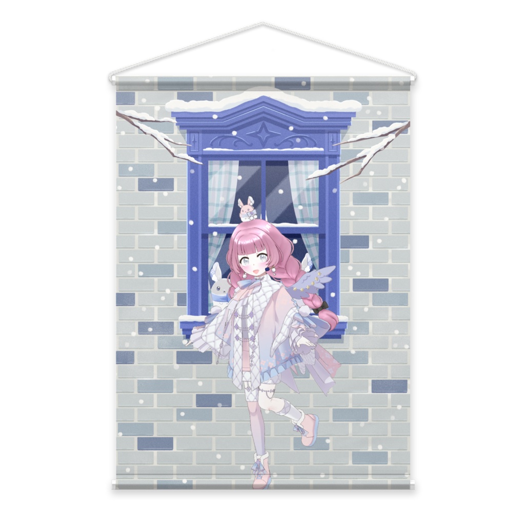 【丸目ルル】12月冬コーデ-タペストリー-G0632