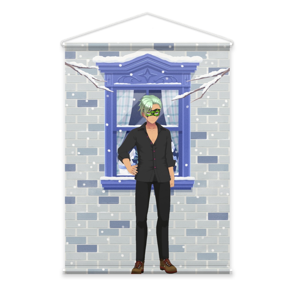 【久遠】12月冬コーデ-タペストリー-G0642