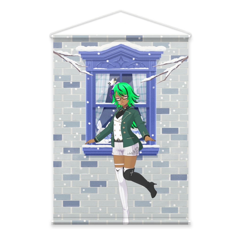 【九鳥森】12月冬コーデ-タペストリー-G0660