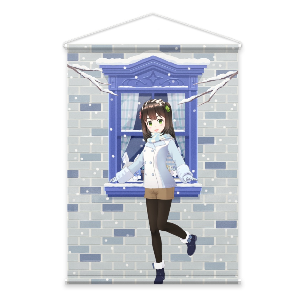 【二葉】12月冬コーデ-タペストリー-G0921