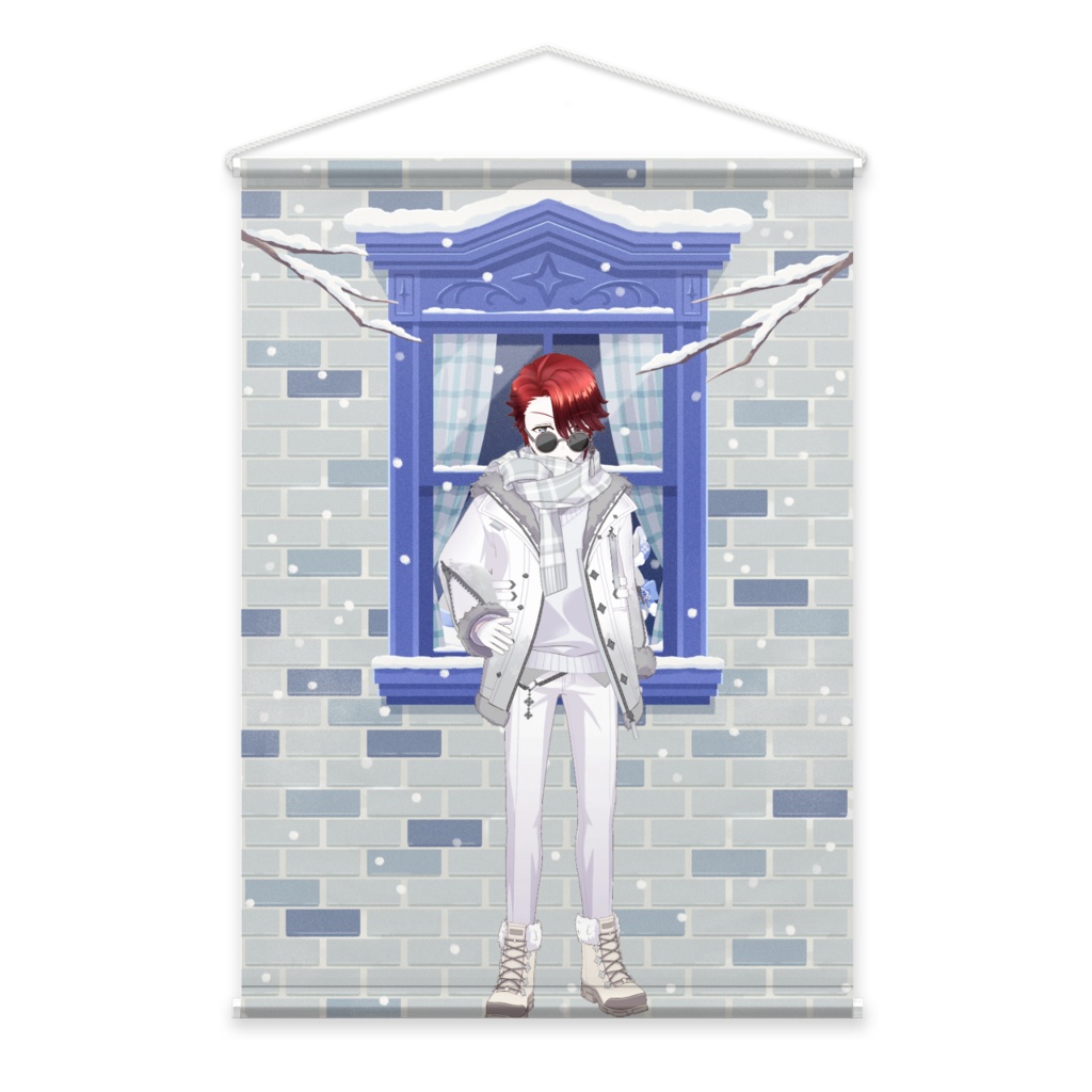 【佐久間優】12月冬コーデ-タペストリー-G0722