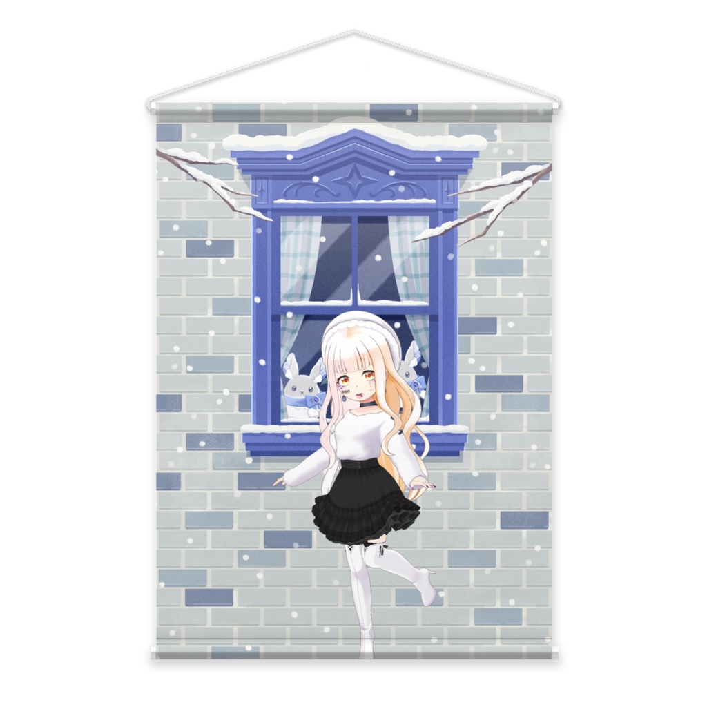 【來紫 水晶】12月冬コーデ-タペストリー-G1092