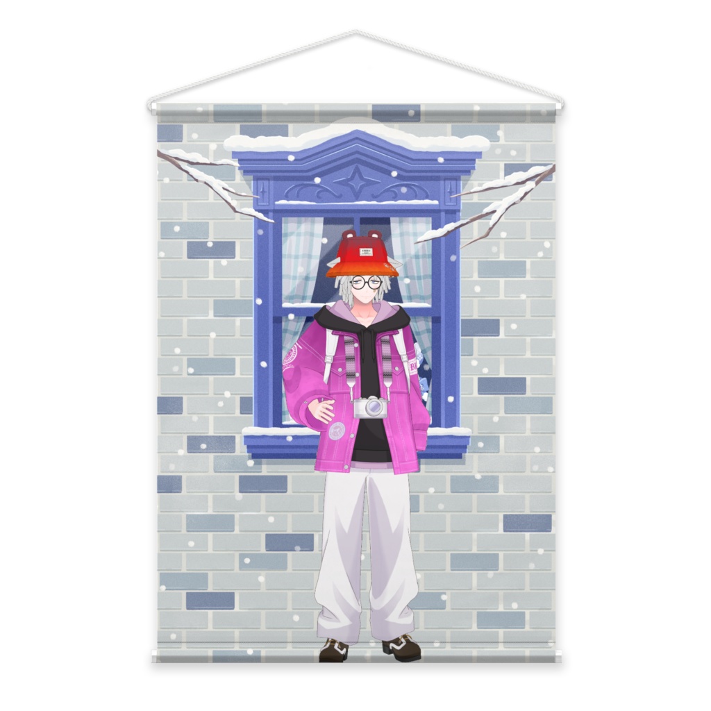 【保科 育】12月冬コーデ-タペストリー-G0998