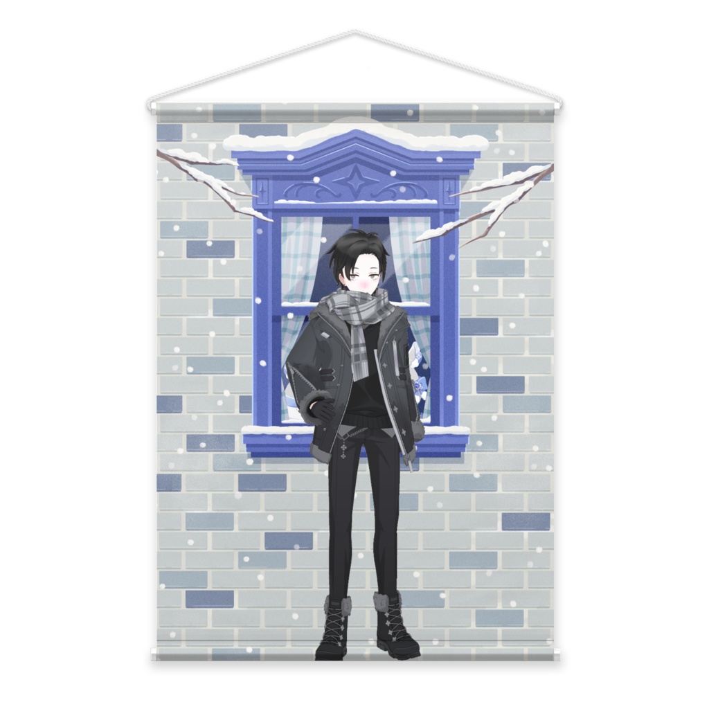 【儚花 くらげ】12月冬コーデ-タペストリー-G1093