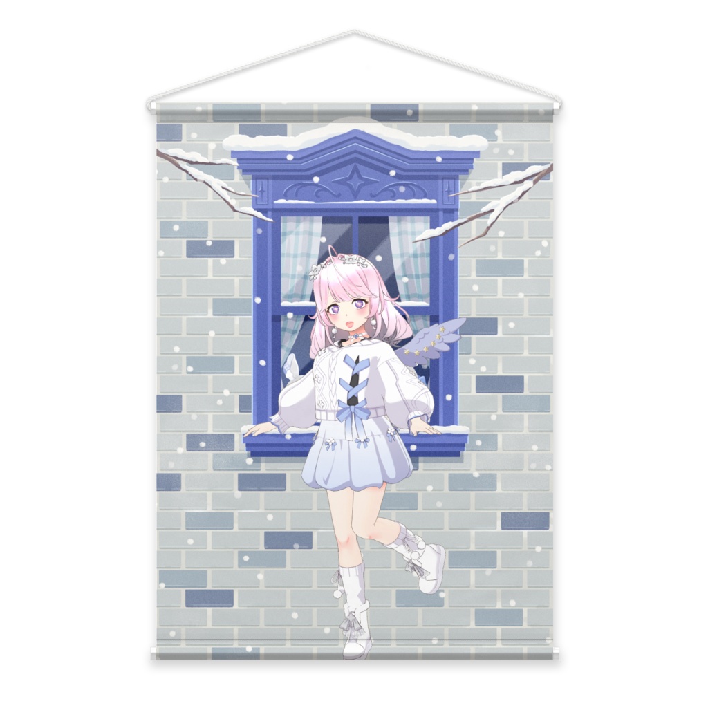 【優月 らら】12月冬コーデ-タペストリー-G1049