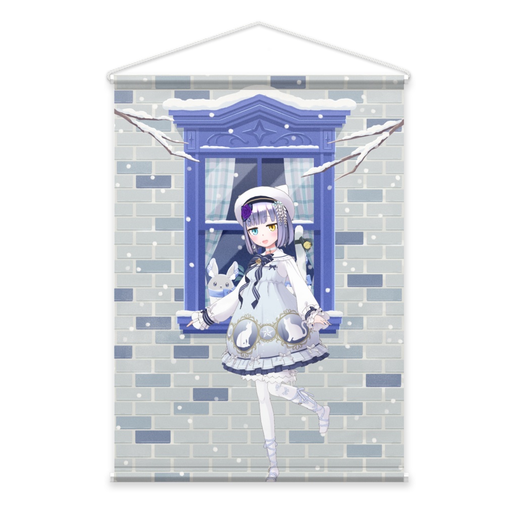 【内田ミヤコ@京都人】12月冬コーデ-タペストリー-G0918