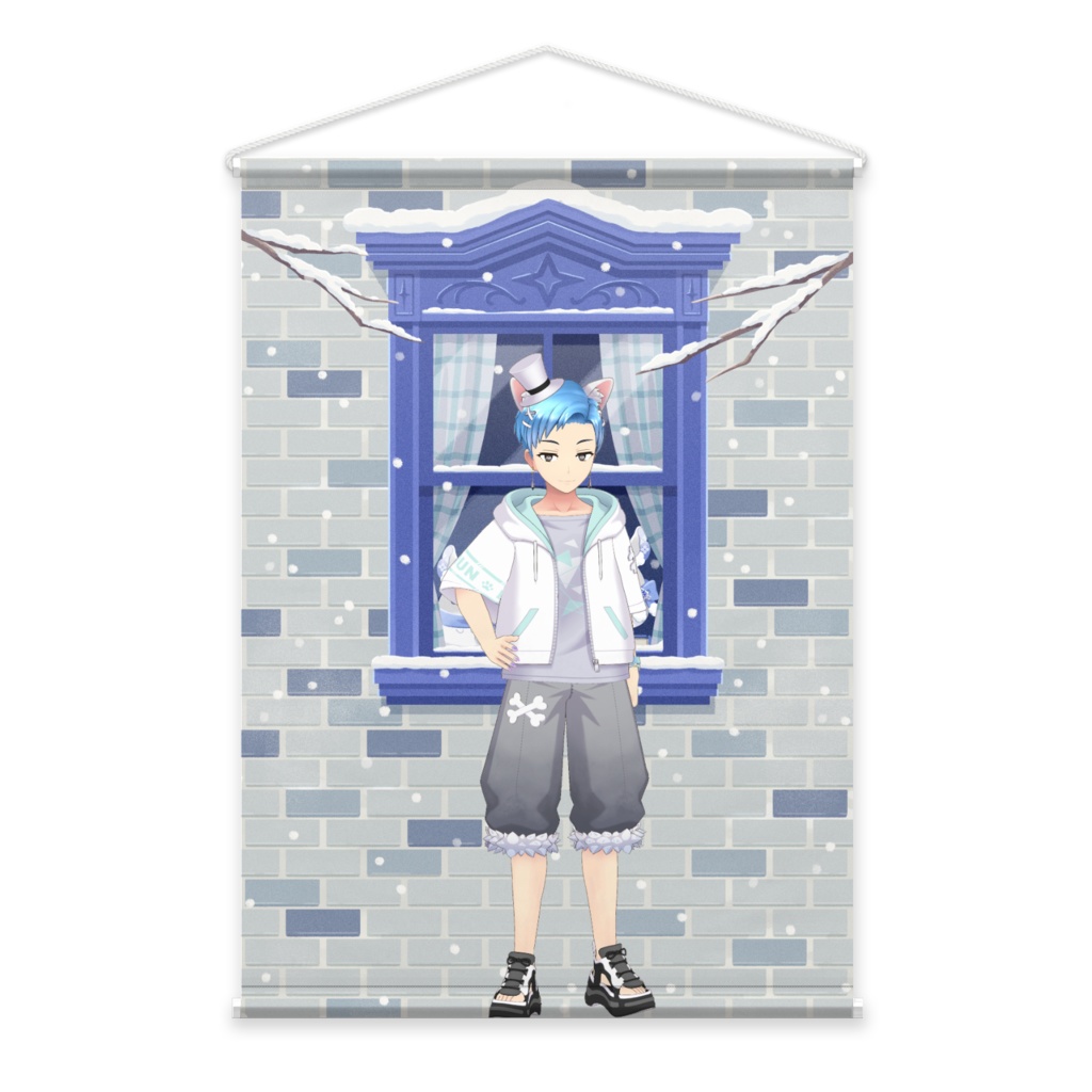 【凛】12月冬コーデ-タペストリー-G1094