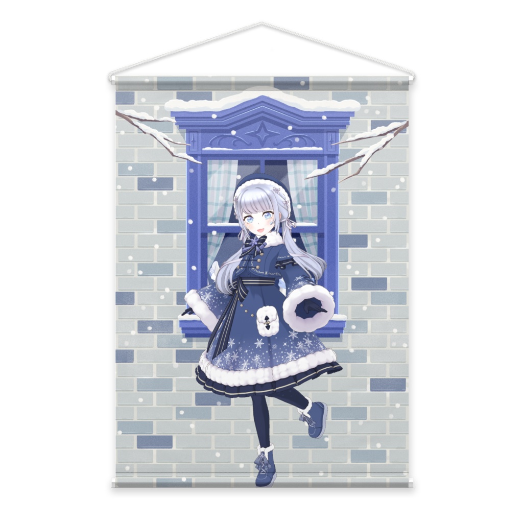 【卯ノ花あず】12月冬コーデ-タペストリー-G0584