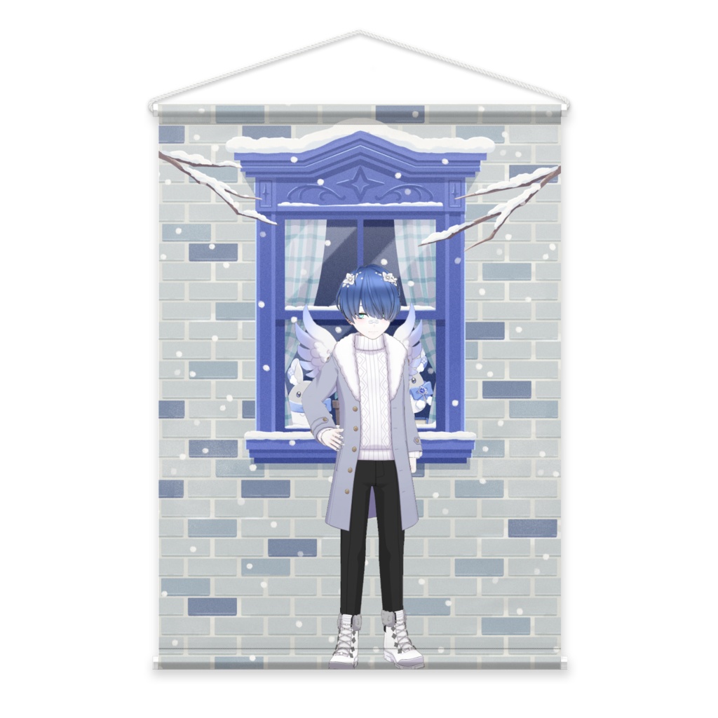 【叶絵】12月冬コーデ-タペストリー-G0623