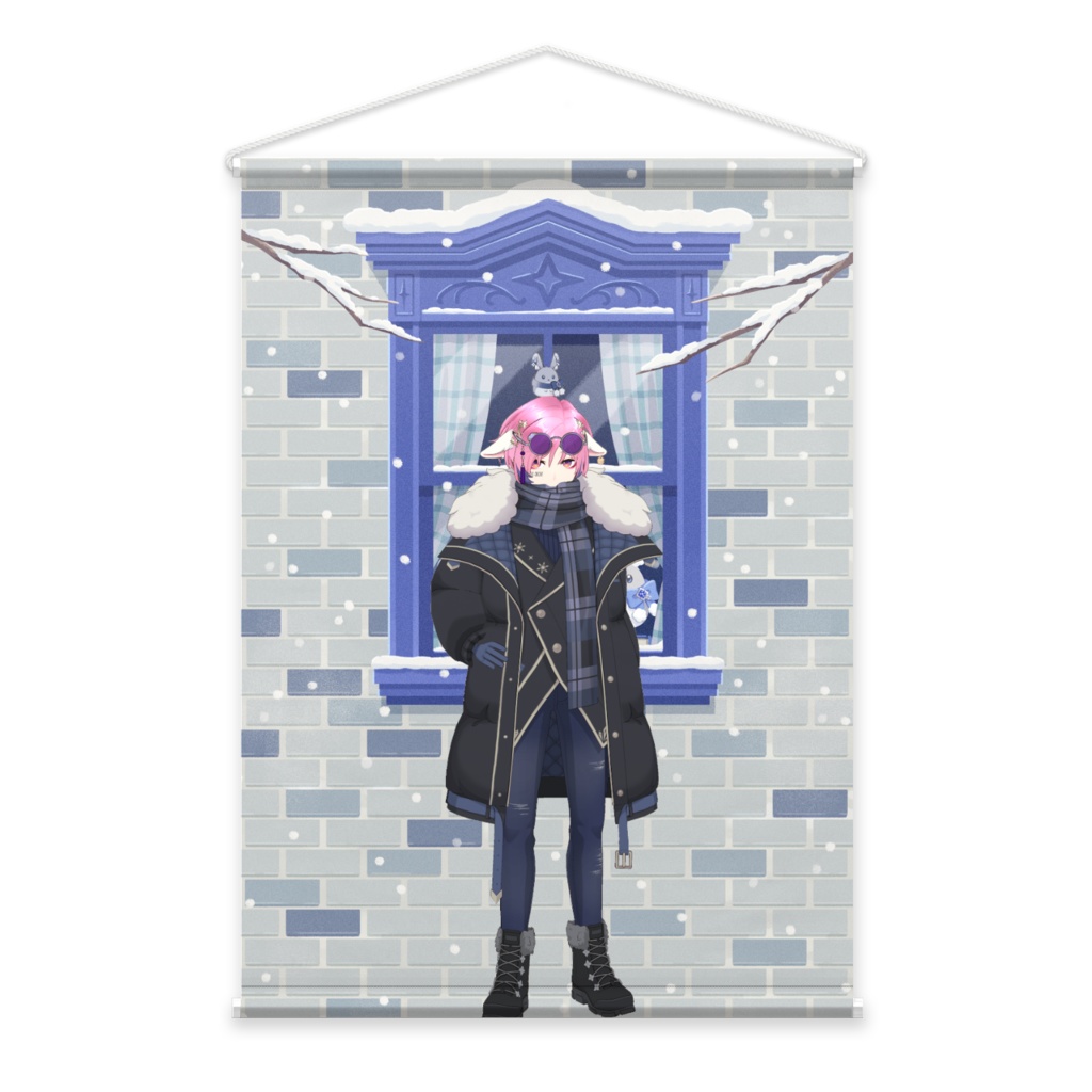 【合歓垣 ソラ】12月冬コーデ-タペストリー-G0710