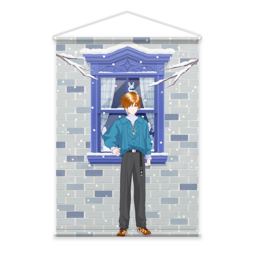 【吉良よもぎ】12月冬コーデ-タペストリー-G0639